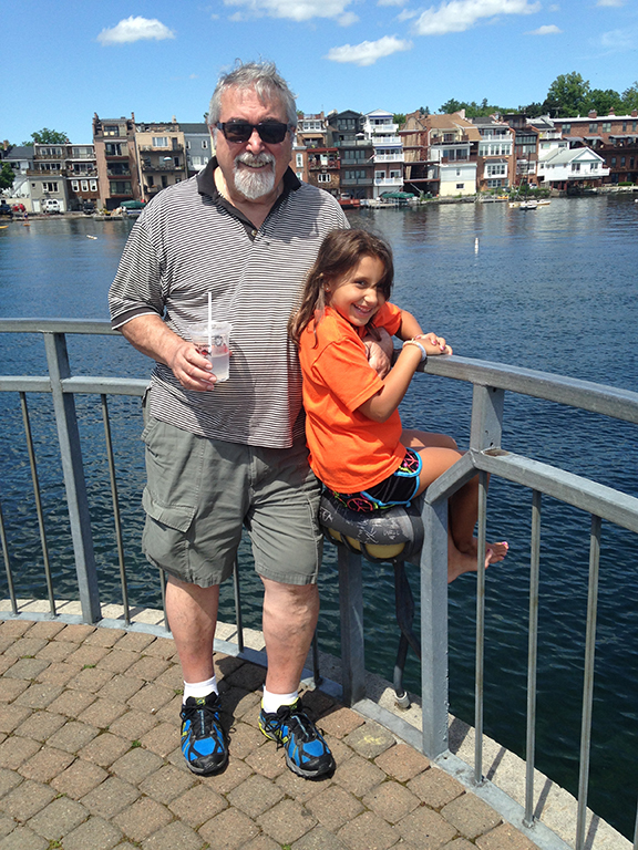 Dad and Antonia on a family trip "back home" in the Finger Lakes, Summer 2014